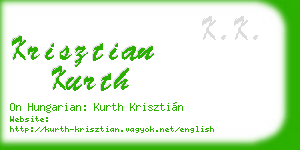krisztian kurth business card